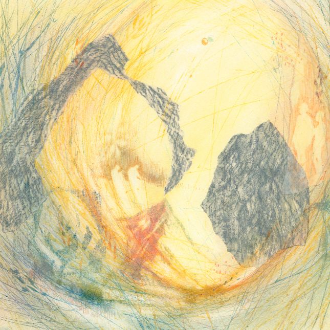 Striding Edge Rising Oil And Soft Pastel On Somerset Paper 47cm X 37cm