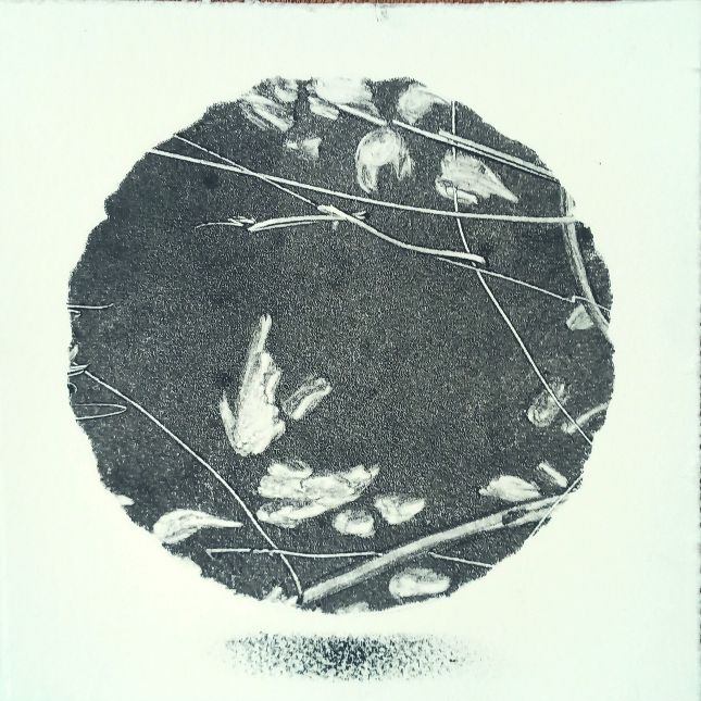 Monotype Hovering Shrubs On 640gsm Paper 23cm X 23cm
