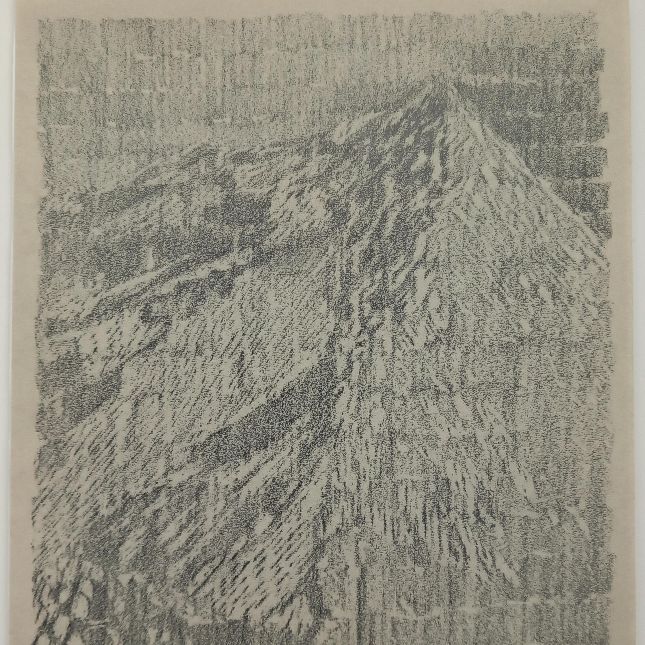 Striding Edge Graphite Rubbing On 81gsm Satogami Paper H 27cm X W 21cm Without Frame £80