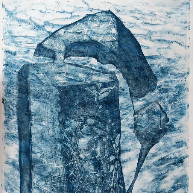 Fragments Under Water 54cm X 73cm Monotype On Somerset Paper